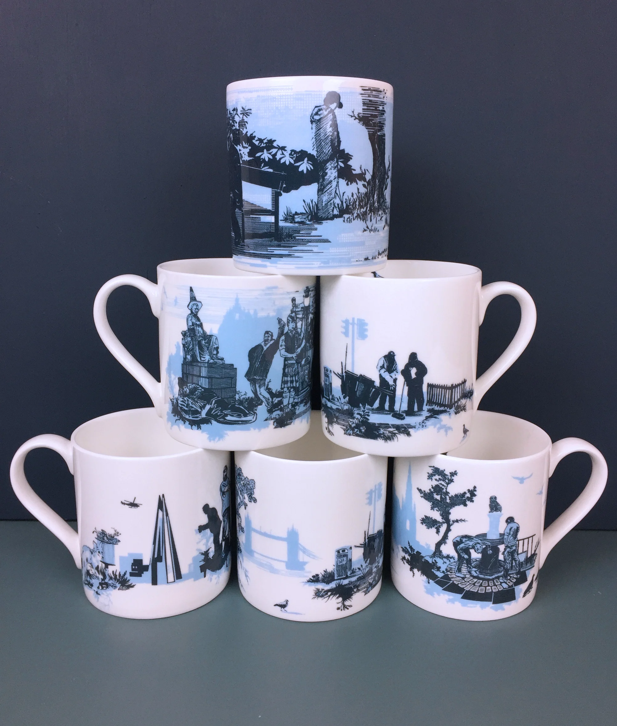 Toile | Blue | Toile Mugs, Timorous Beasties