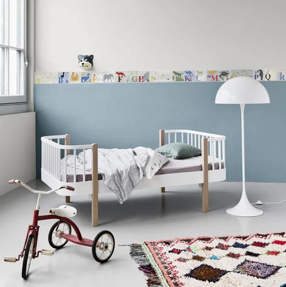 All | Children's Alphabet Tiles, Consonants and vowels to learn your Alphabet, Striking interior, Handmade in UK, Designed by 3cubed, Childrens bedroom