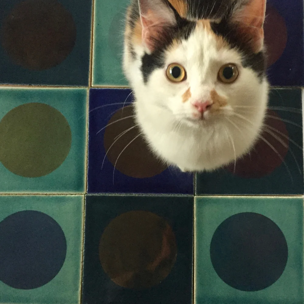 Luna | Mixed colour pallet | Art Deco design style and influence, Handmade Tiles, Designed by 3cubed, Iridescence qualities of lustre glazes