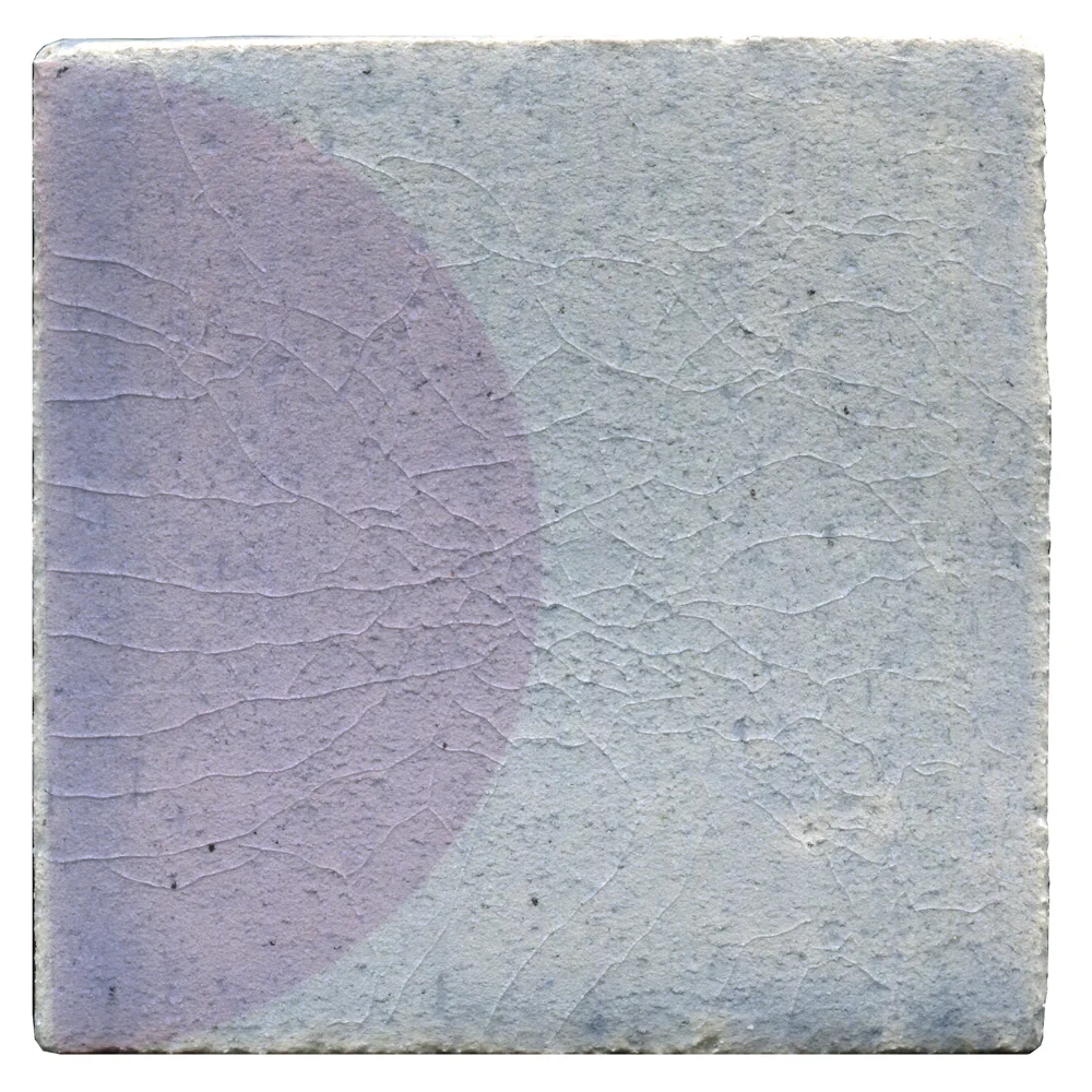 Lilac Lustre on Sea Blue | Half Moon