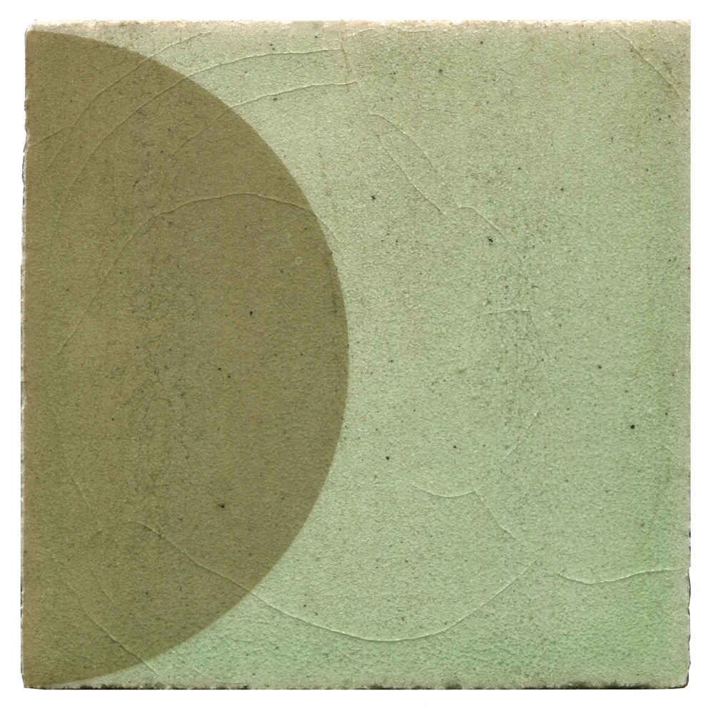 Gold Lustre on Pale Green | Half Moon