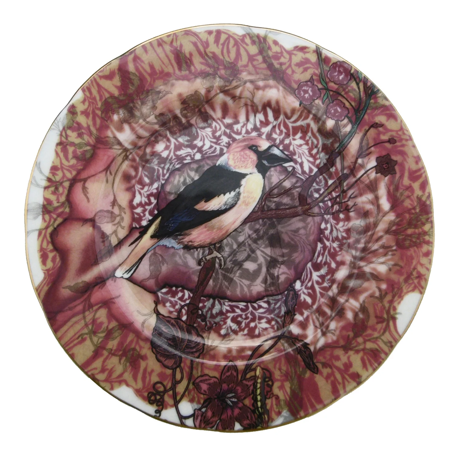 Hawfinch | 8"/21cm | scallop plate