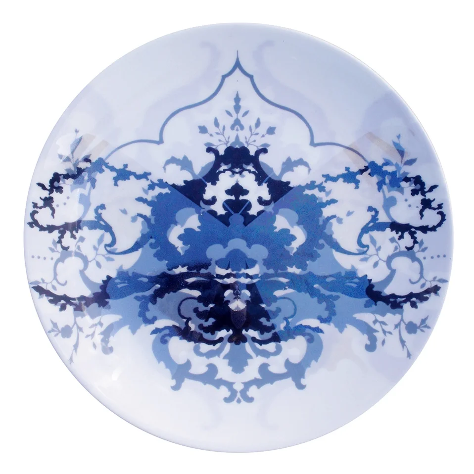 Black Mother of Pearl Luster | Large Butterfly | butterfly Damask/By Rosie Simmons/Bone China