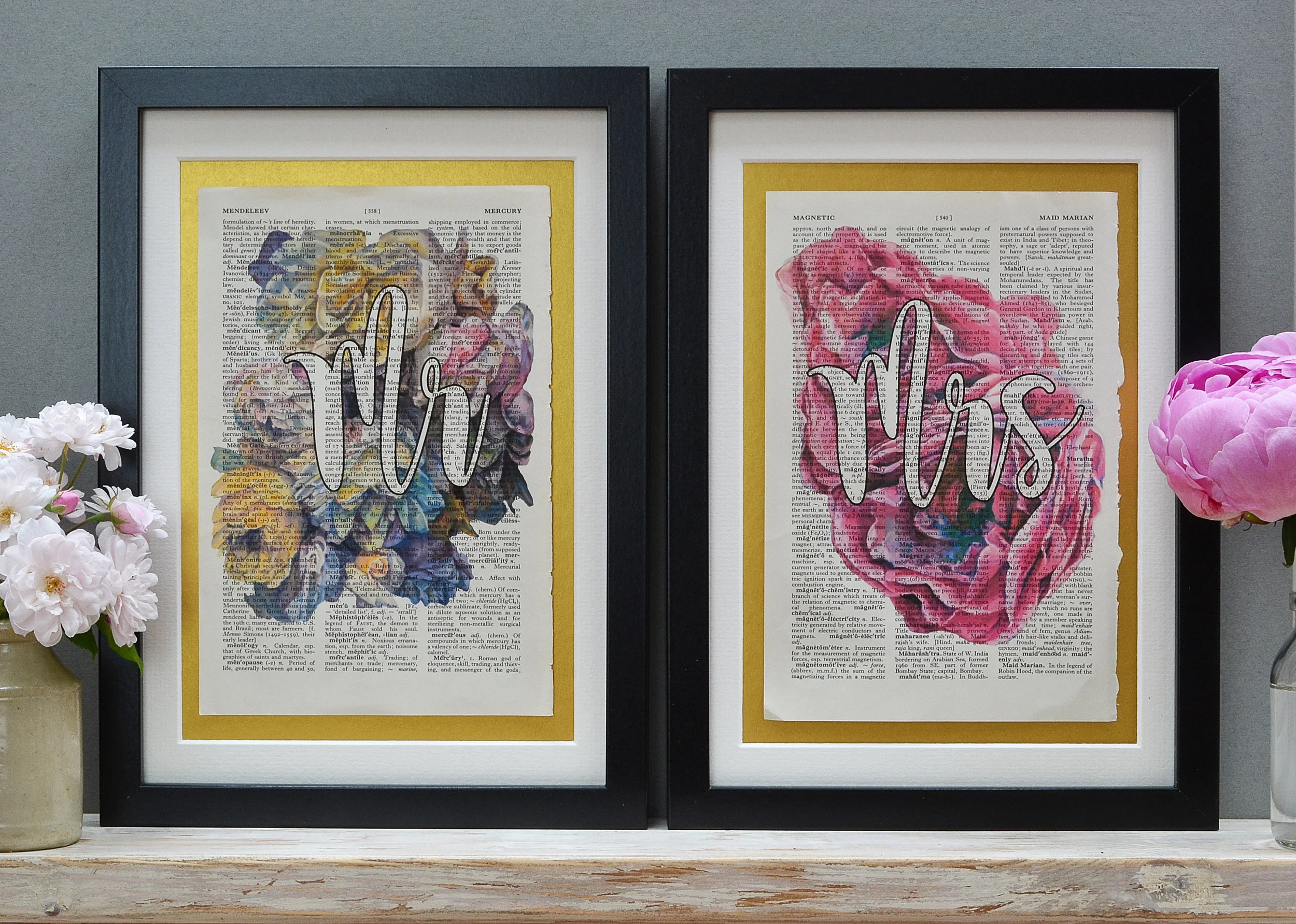 Lady Ebdon Prints Mr and Mrs Wedding Print