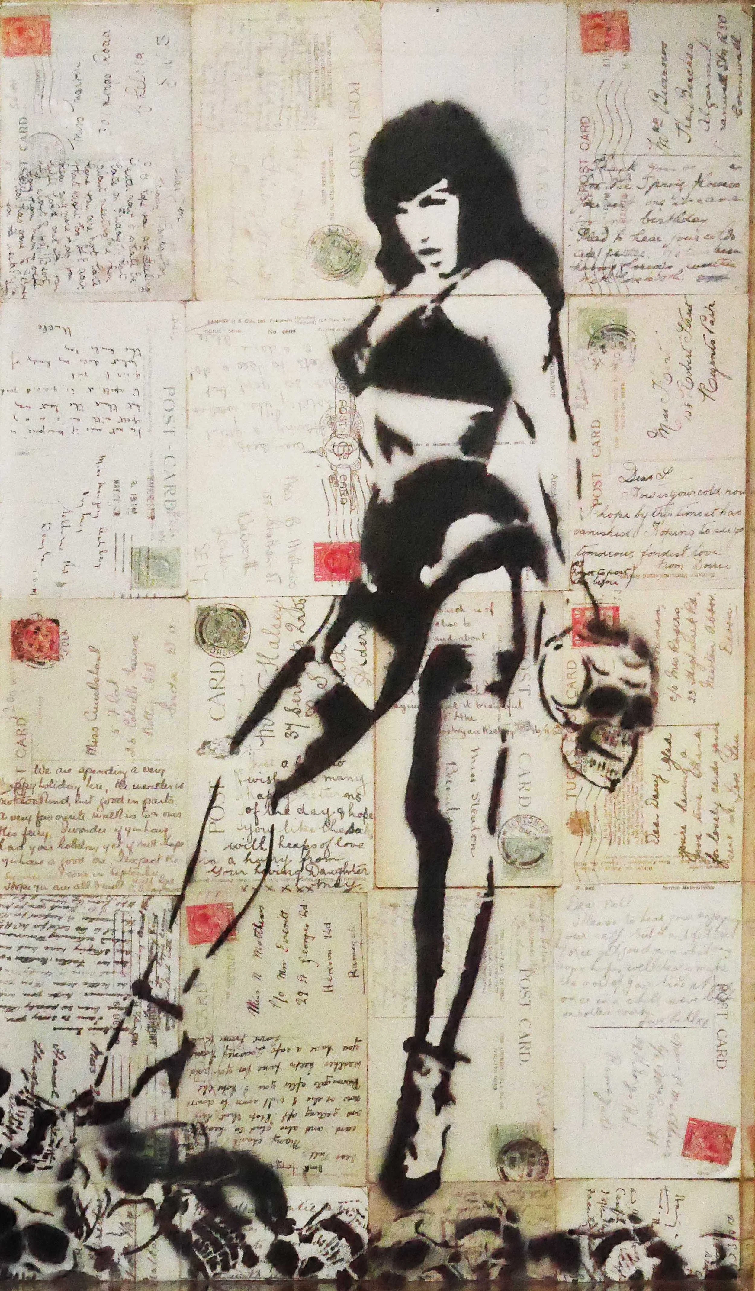 Betty Page Post Card Collage