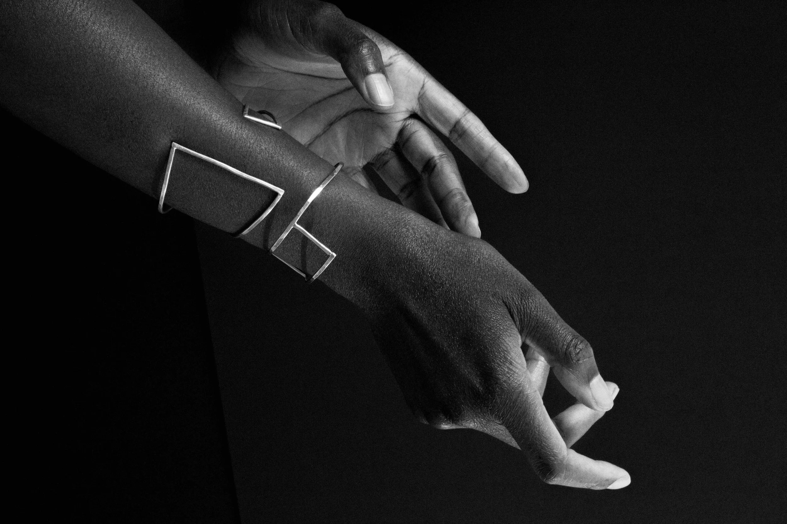 Sterling Silver Geometric Cuffs