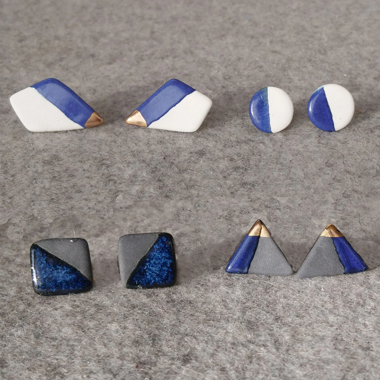 Porcelain stud earrings