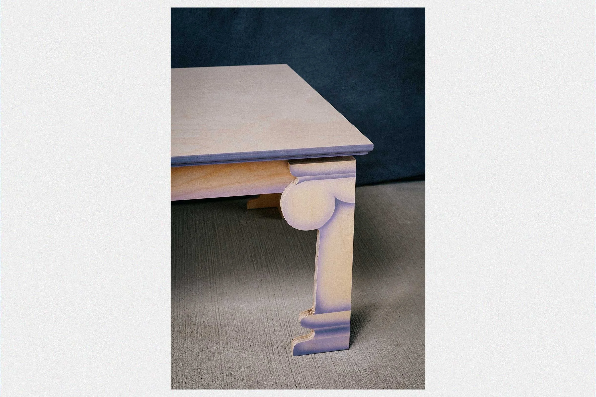 Column Coffee Table . 2025 . Purple