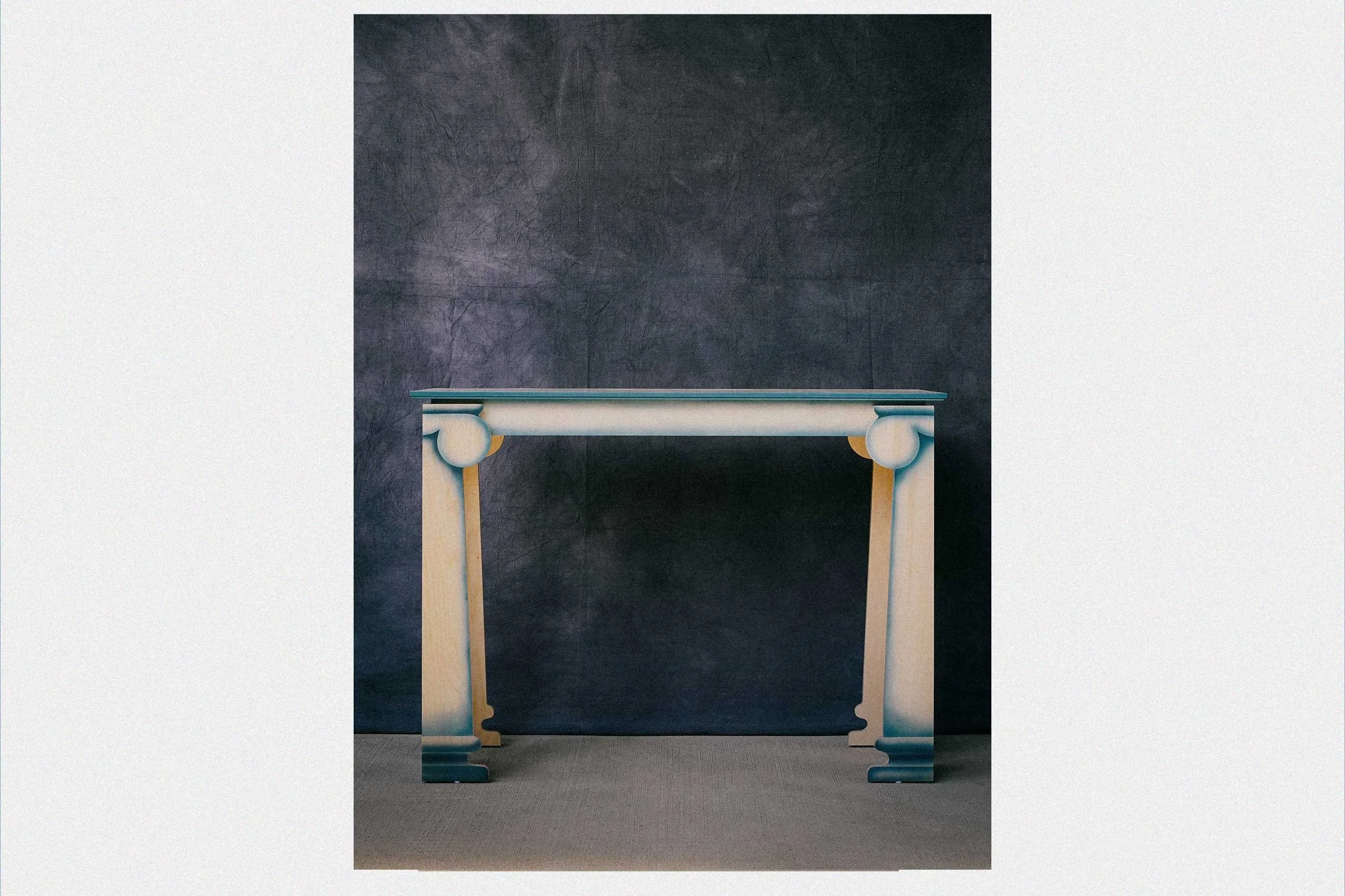 Column Console Table . 2025 . Blue