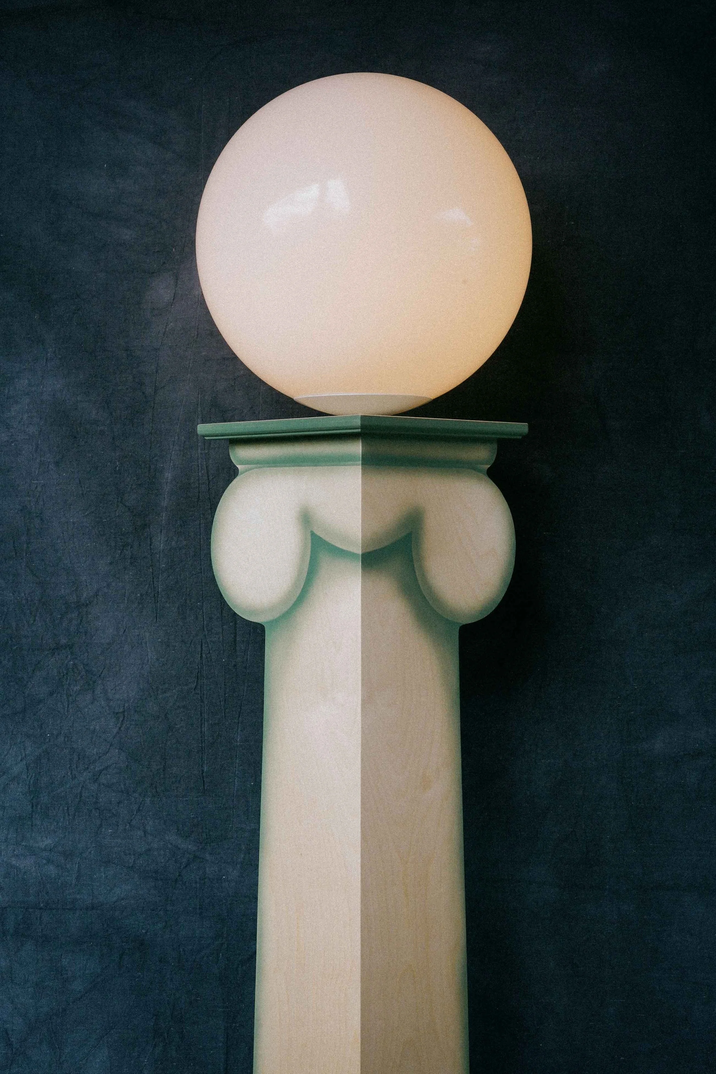 Green Column Table Lamp