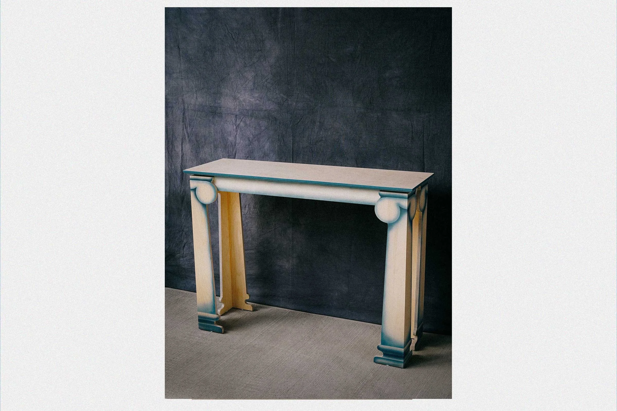 Column Console Table . 2025 . Blue