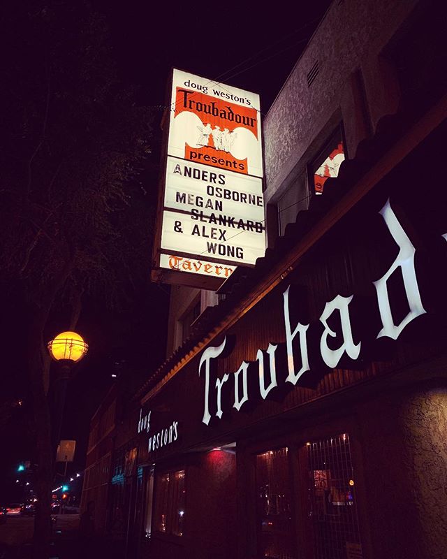We made it to @thetroubadour! Can’t wait to see you tonight LA... @meganslankard and I are gonna do our very best to give you a fun-filled evening supporting the great @andersosborne, y’all deserve it!!