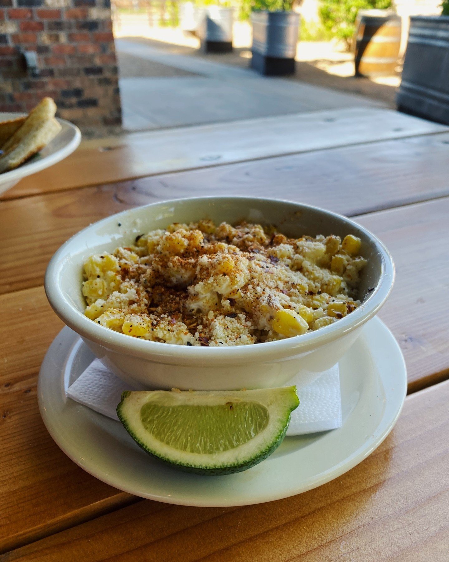 Our kitchen has made the most delicious Esquites (Elote in a Cup) for Cinco de Mayo! 

Yellow corn tossed in a mayo &amp; sour cream mix drizzled with creamy queso fresco and tamarind seasoning. Served cold and great as an appetizer to share, but so 