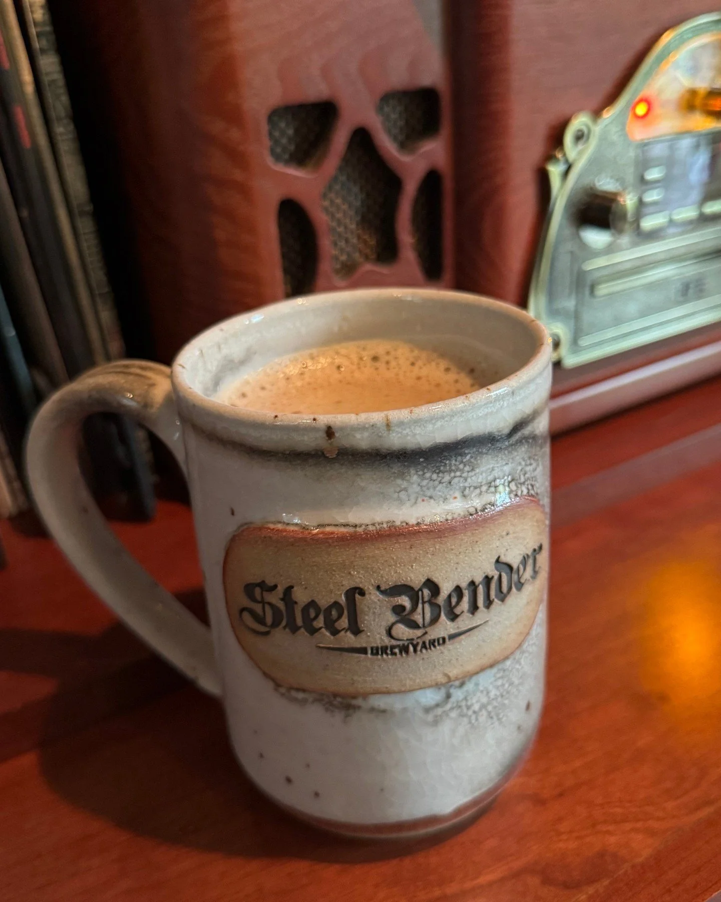 The .5L stein by Sage Valley Pottery&hellip;
Because some mornings you need coffee from mug built for beer. 

$65/$70 (includes OktoberFiesta pour or beer of choice). No two are alike! 

Photo: @stephanieschulzphoto

#BuiltToBrew #NMcraftbeer