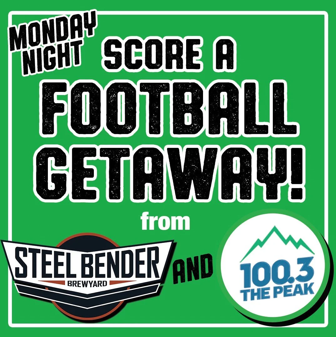 𝙈𝙊𝙉𝘿𝘼𝙔 𝙉𝙄𝙂𝙃𝙏'𝙎 𝙏𝙃𝙀 𝙉𝙄𝙂𝙃𝙏!⁠
During halftime of the 𝗠𝗼𝗻𝗱𝗮𝘆, 𝗗𝗲𝗰𝗲𝗺𝗯𝗲𝗿 𝟭𝘀𝘁 𝙈𝙊𝙉𝘿𝘼𝙔 𝙉𝙄𝙂𝙃𝙏 𝙒𝘼𝙏𝘾𝙃 𝙋𝘼𝙍𝙏𝙔, our friends at @1003thepeak will be announcing the winner of a 𝙁𝙊𝙊𝙏𝘽𝘼𝙇𝙇 𝙂𝙀𝙏𝘼𝙒𝘼𝙔: