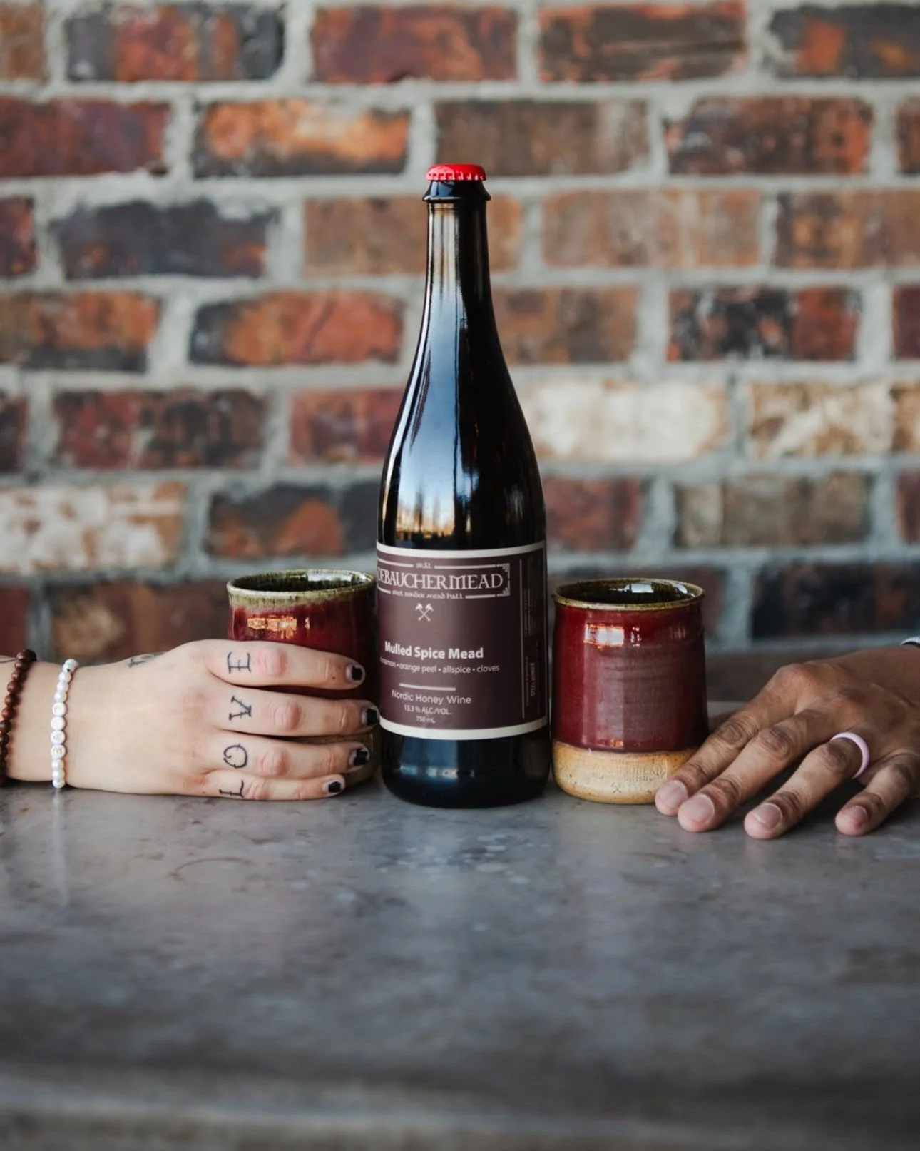 Something sweet &amp; spicy for that sweet &amp; spicy person on your holiday list! 

𝐌𝐮𝐥𝐥𝐞𝐝 𝐒𝐩𝐢𝐜𝐞 DebaucherMead #honeywine infused with cinnamon, orange peel, allspice, and cloves. 750mL bottles now available to go! 

Plus handmade tumble