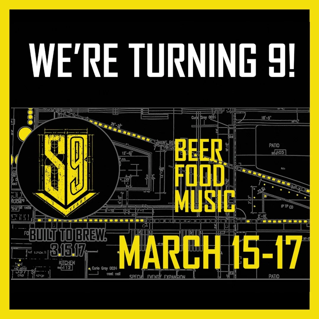 🍻 𝗪𝗘&rsquo;𝗥𝗘 𝗧𝗨𝗥𝗡𝗜𝗡𝗚 𝟵! 🍻⁠
Celebrate nine years of beer, food, and music with us!⁠
⁠
Our 𝟵-𝗬𝗲𝗮𝗿 𝗔𝗻𝗻𝗶𝘃𝗲𝗿𝘀𝗮𝗿𝘆 𝗖𝗲𝗹𝗲𝗯𝗿𝗮𝘁𝗶𝗼𝗻 kicks off 𝗦𝘂𝗻𝗱𝗮𝘆, 𝗠𝗮𝗿𝗰𝗵 𝟭𝟱 and rolls through 𝗦𝘁. 𝗣𝗮𝘁𝗿𝗶𝗰𝗸&rsquo;𝘀 