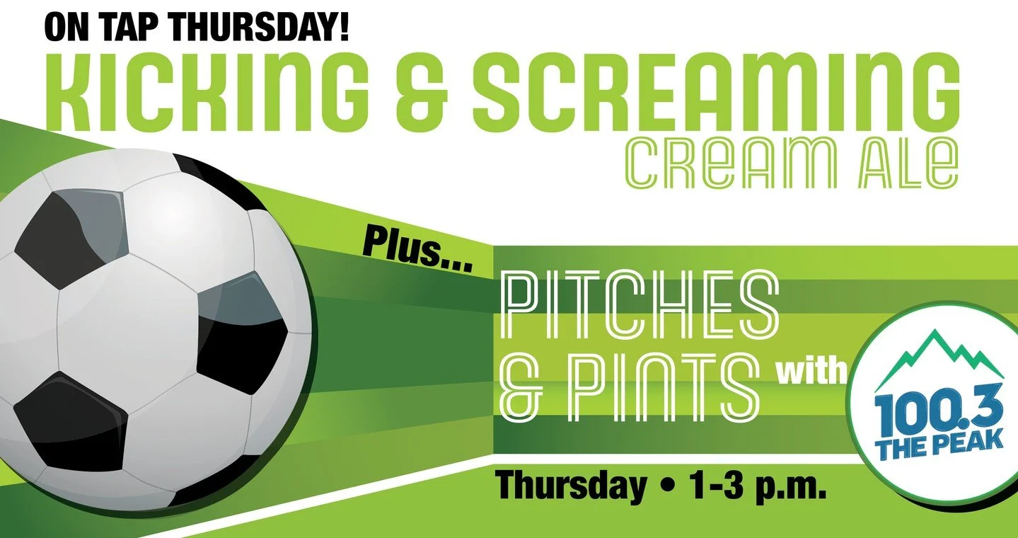 We're kicking off 𝗣𝗶𝘁𝗰𝗵𝗲𝘀 &amp; 𝗣𝗶𝗻𝘁𝘀 𝘄𝗶𝘁𝗵 𝟭𝟬𝟬.𝟯 𝗧𝗵𝗲 𝗣𝗲𝗮𝗸 Thursday with the release of 𝗞𝗶𝗰𝗸𝗶𝗻𝗴 &amp; 𝗦𝗰𝗿𝗲𝗮𝗺𝗶𝗻𝗴 𝗖𝗿𝗲𝗮𝗺 𝗔𝗹𝗲!⁠
⁠
This nod to the classic American was brewed with 6-row barley, corn adjunc
