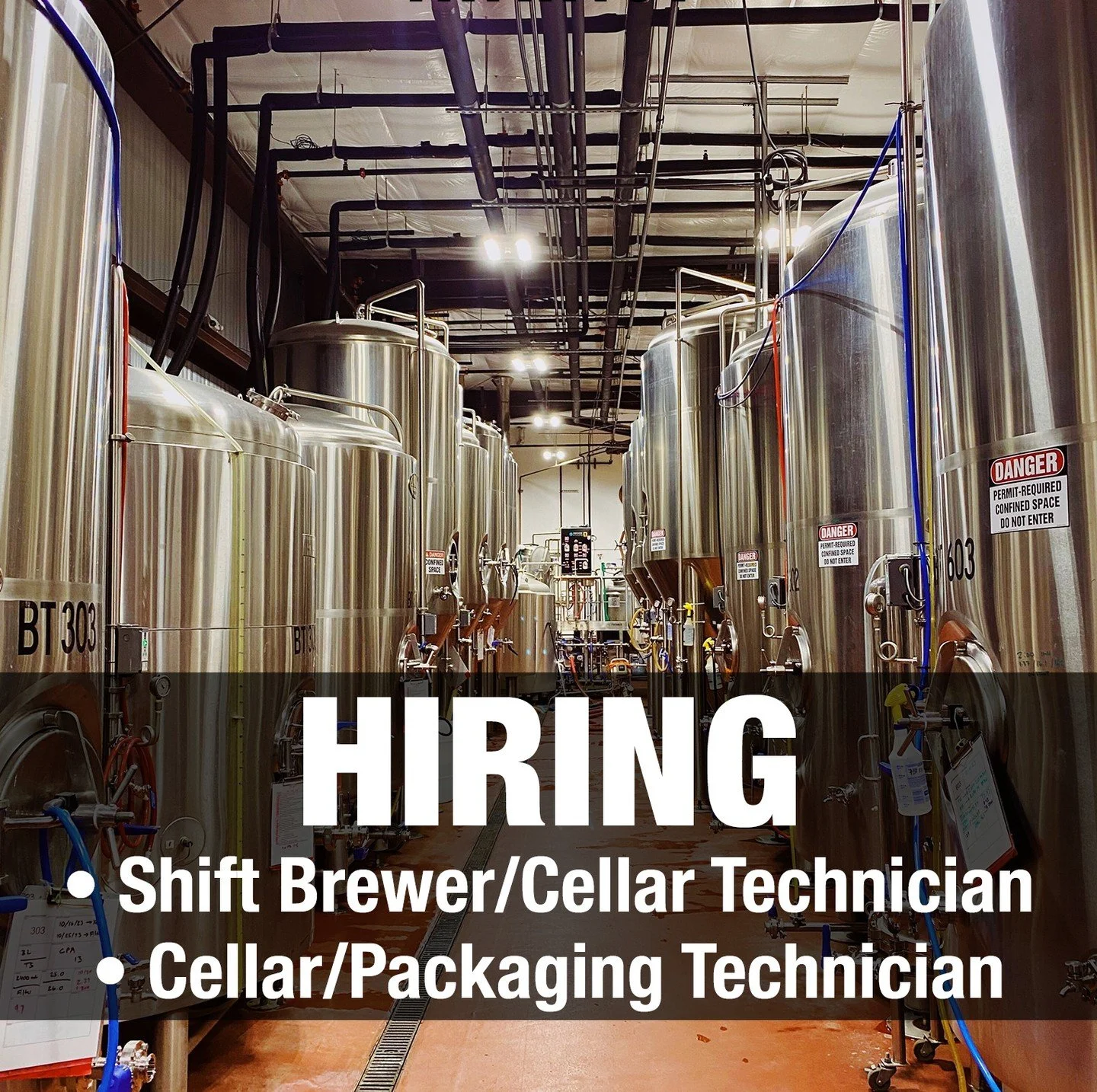 𝗛𝗜𝗥𝗜𝗡𝗚 at Steel Bender Brewyard: ⁠
➡️ 𝗦𝗛𝗜𝗙𝗧 𝗕𝗥𝗘𝗪𝗘𝗥/𝗖𝗘𝗟𝗟𝗔𝗥 𝗧𝗘𝗖𝗛𝗡𝗜𝗖𝗜𝗔𝗡⁠
➡️ 𝗖𝗘𝗟𝗟𝗔𝗥/𝗣𝗔𝗖𝗞𝗔𝗚𝗜𝗡𝗚 𝗧𝗘𝗖𝗛𝗡𝗜𝗖𝗜𝗔𝗡⁠
⁠
Steel Bender Brewyard, a family-owned brewery/brewpub in Los Ranchos de Albuquerque, is 