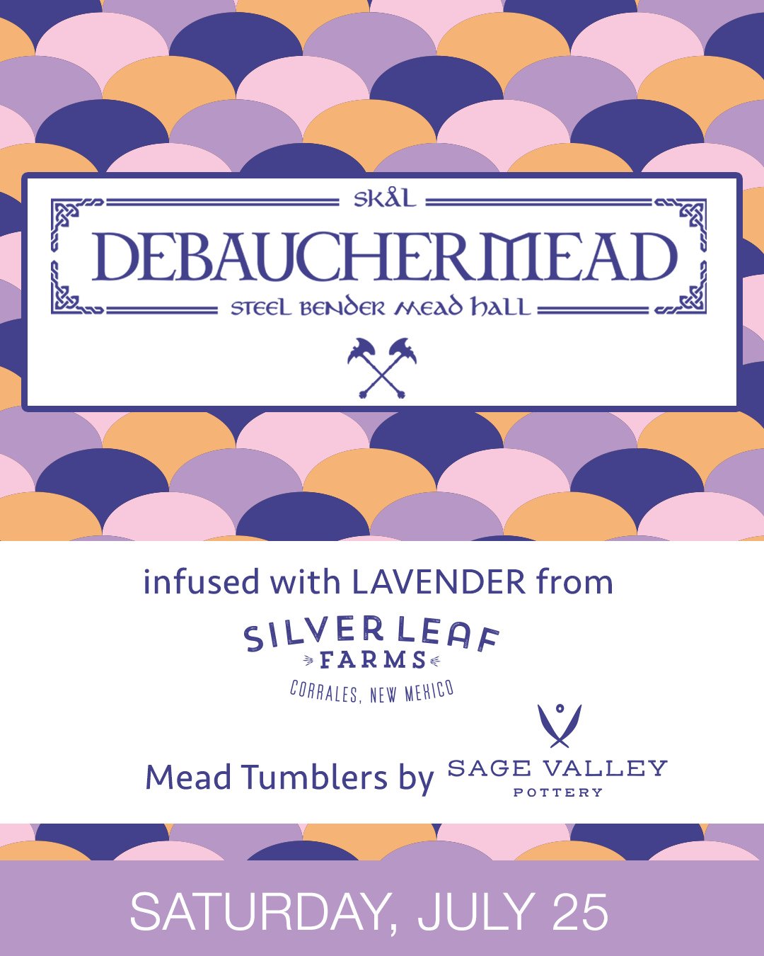 Available Saturday, July 25: 𝐋𝐚𝐯𝐞𝐧𝐝𝐞𝐫 𝐃𝐞𝐛𝐚𝐮𝐜𝐡𝐞𝐫𝐌𝐞𝐚𝐝! ⁠
⁠
We infused our base honey wine with fragrant lavender grown locally by Silver Leaf Farms, creating a floral, refreshing mead that's perfect for summer.⁠
⁠
750mL bottles wil