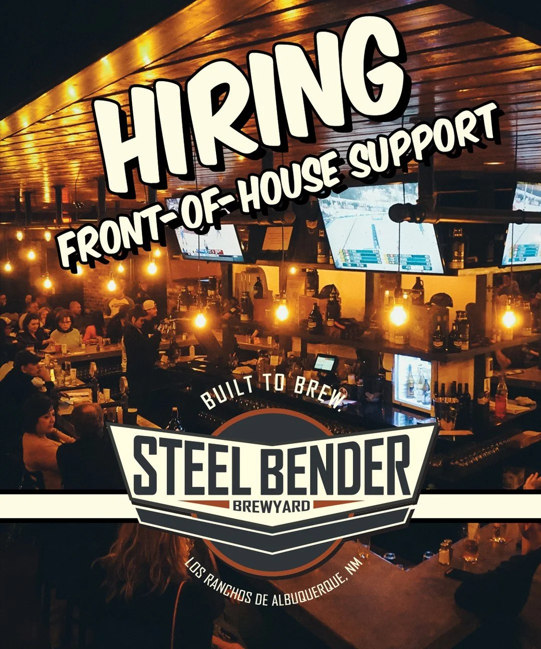 We're hiring for our busy taproom/restaurant!⁠
⎯► 𝗙𝗢𝗛 𝗦𝘂𝗽𝗽𝗼𝗿𝘁 (𝗵𝗼𝘀𝘁𝘀/𝗳𝗼𝗼𝗱 𝗿𝘂𝗻𝗻𝗲𝗿𝘀/𝗯𝘂𝘀𝘀𝗲𝗿𝘀)⁠
𝙔𝙊𝙐 are 𝙛𝙪𝙣, 𝙝𝙖𝙧𝙙-𝙬𝙤𝙧𝙠𝙞𝙣𝙜, enjoy the craft beer community, and 𝙚𝙭𝙘𝙚𝙡 𝙖𝙩 𝙢𝙖𝙠𝙞𝙣𝙜 𝙜𝙪𝙚𝙨𝙩𝙨 𝙛?