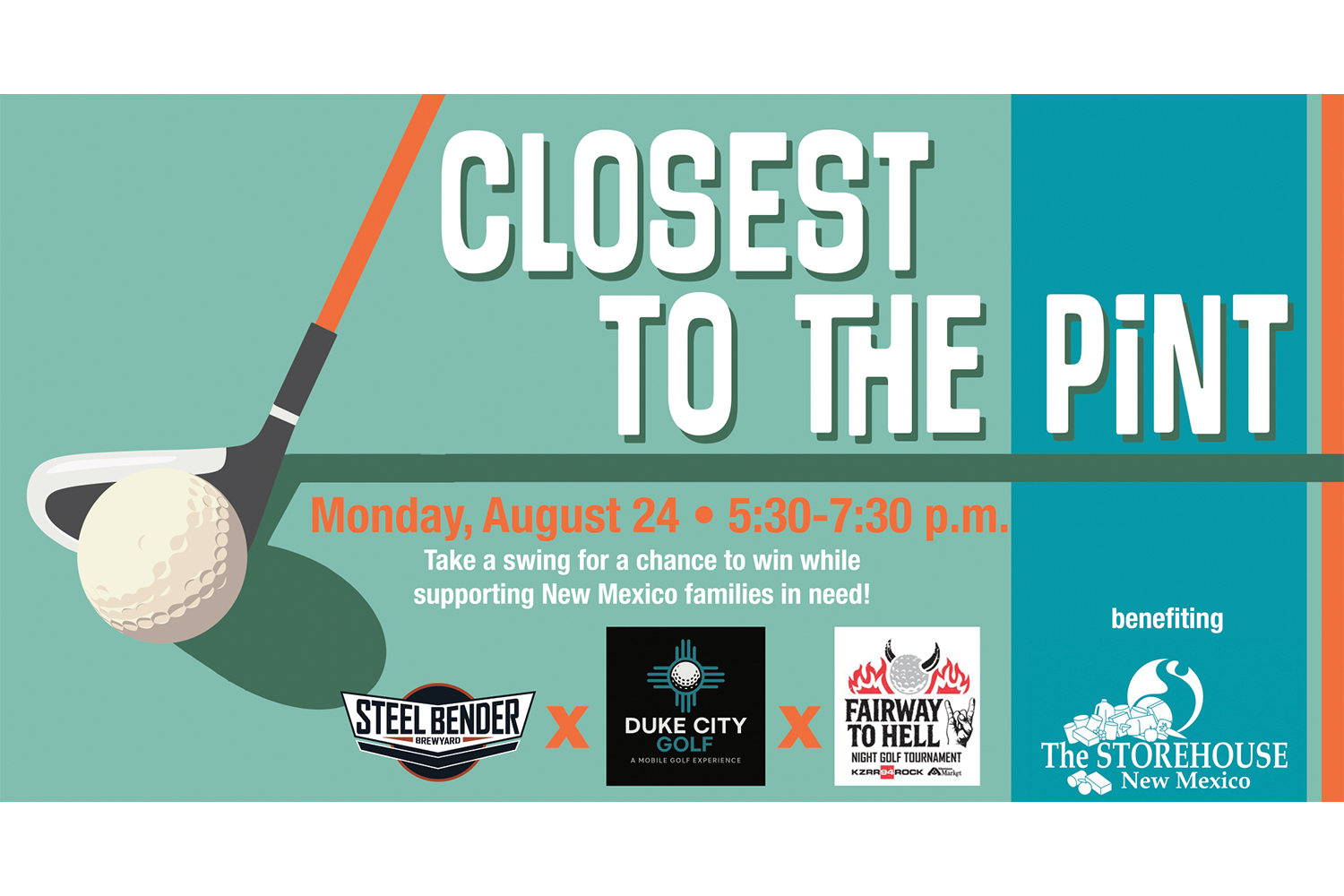 Closest to the Pint x Duke City Golf x 94 Rock Benefiting Storehouse