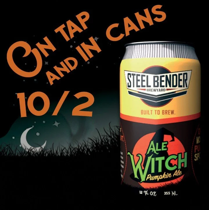 She's BAAAACK!!⁠
On tap &amp; in cans TODAY, Ale Witch Pumpkin Ale 🎃⁠
⁠
Copper-colored and full of gingerbread goodness, this autumn sipper is brewed with molasses, ginger, cinnamon, and a touch of cardamom. Our not-so-traditional pumpkin spice adds