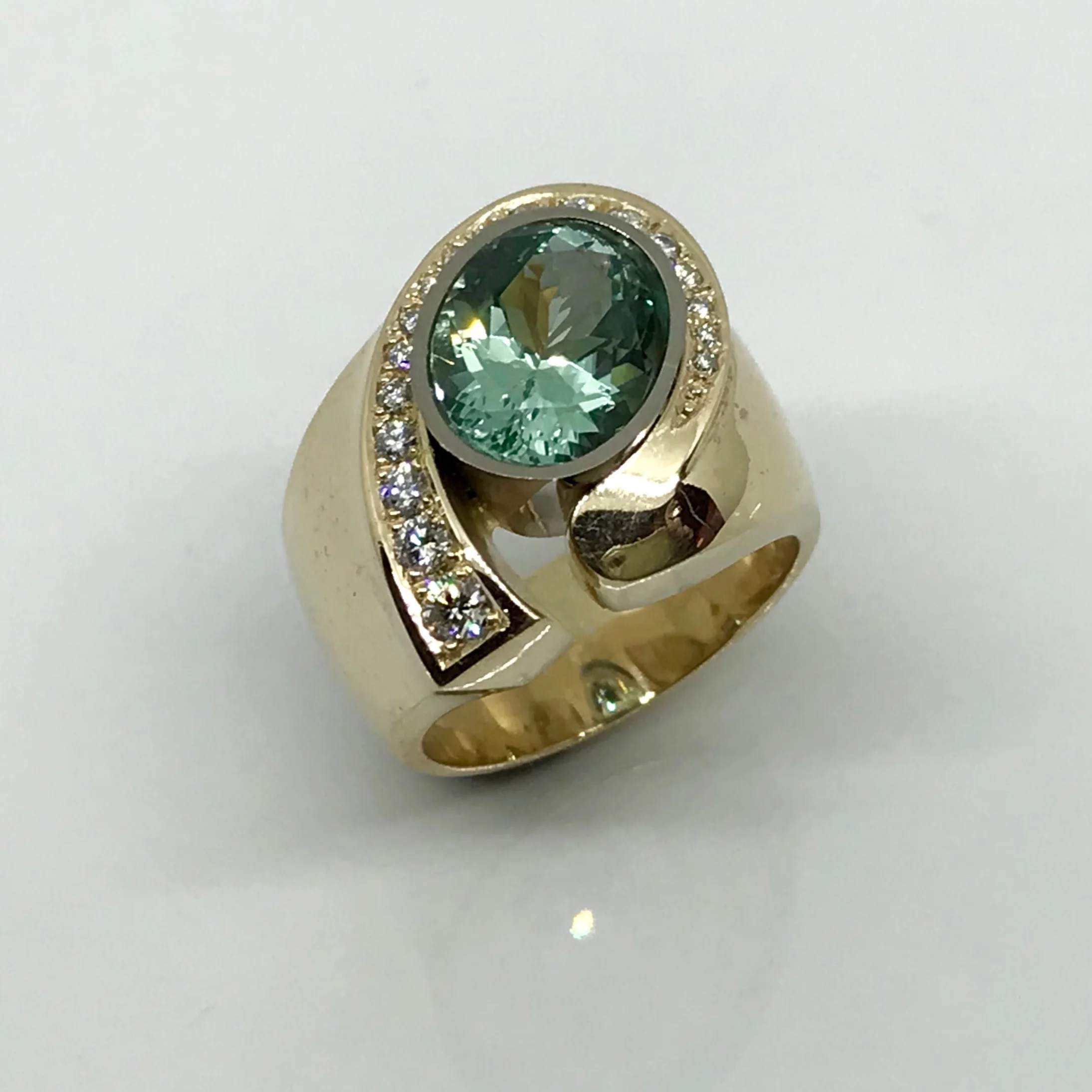 NEW CREATION Tourmaline & Diamond Ring