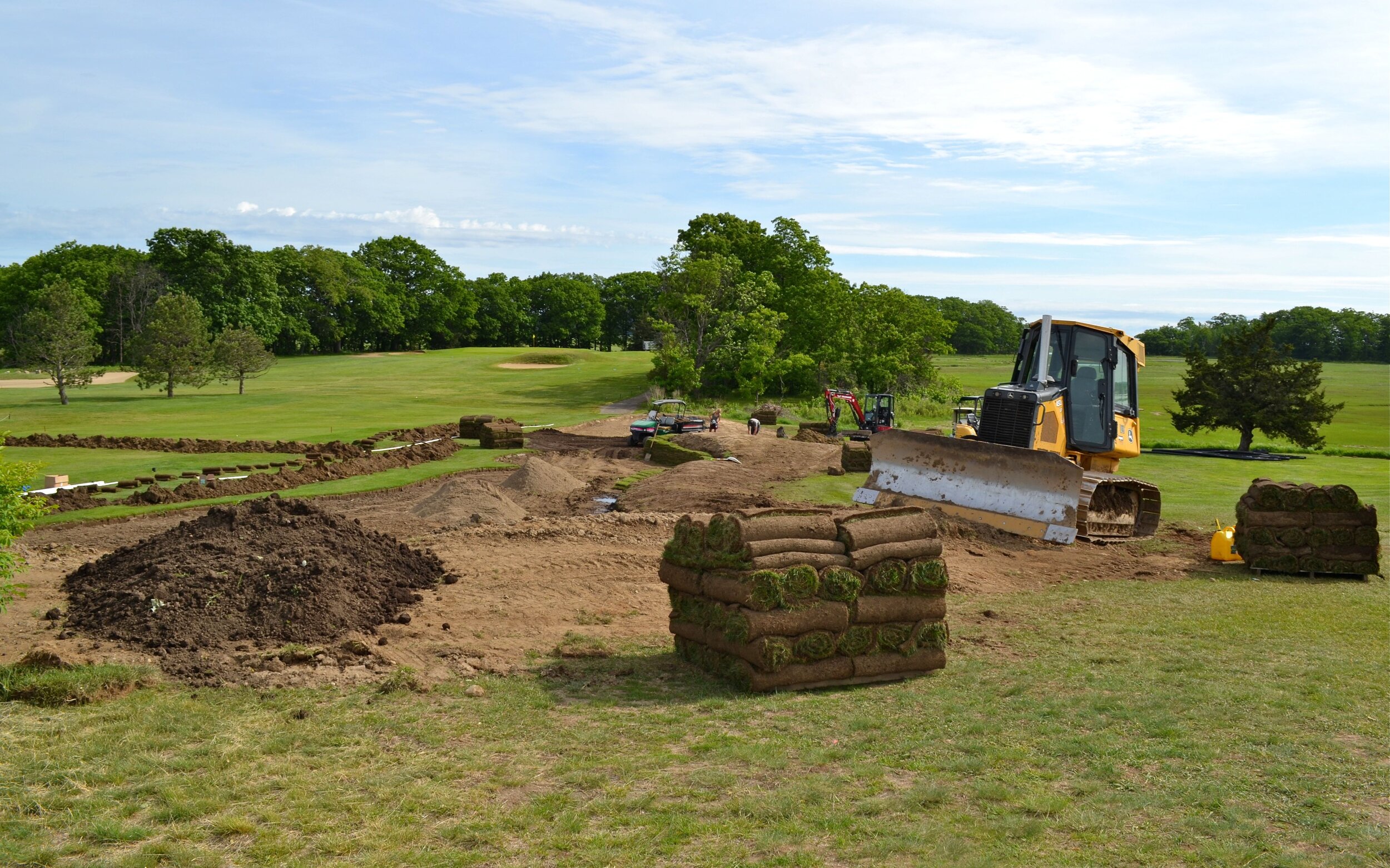  Waste Bunker Construction Off 6th Hole 