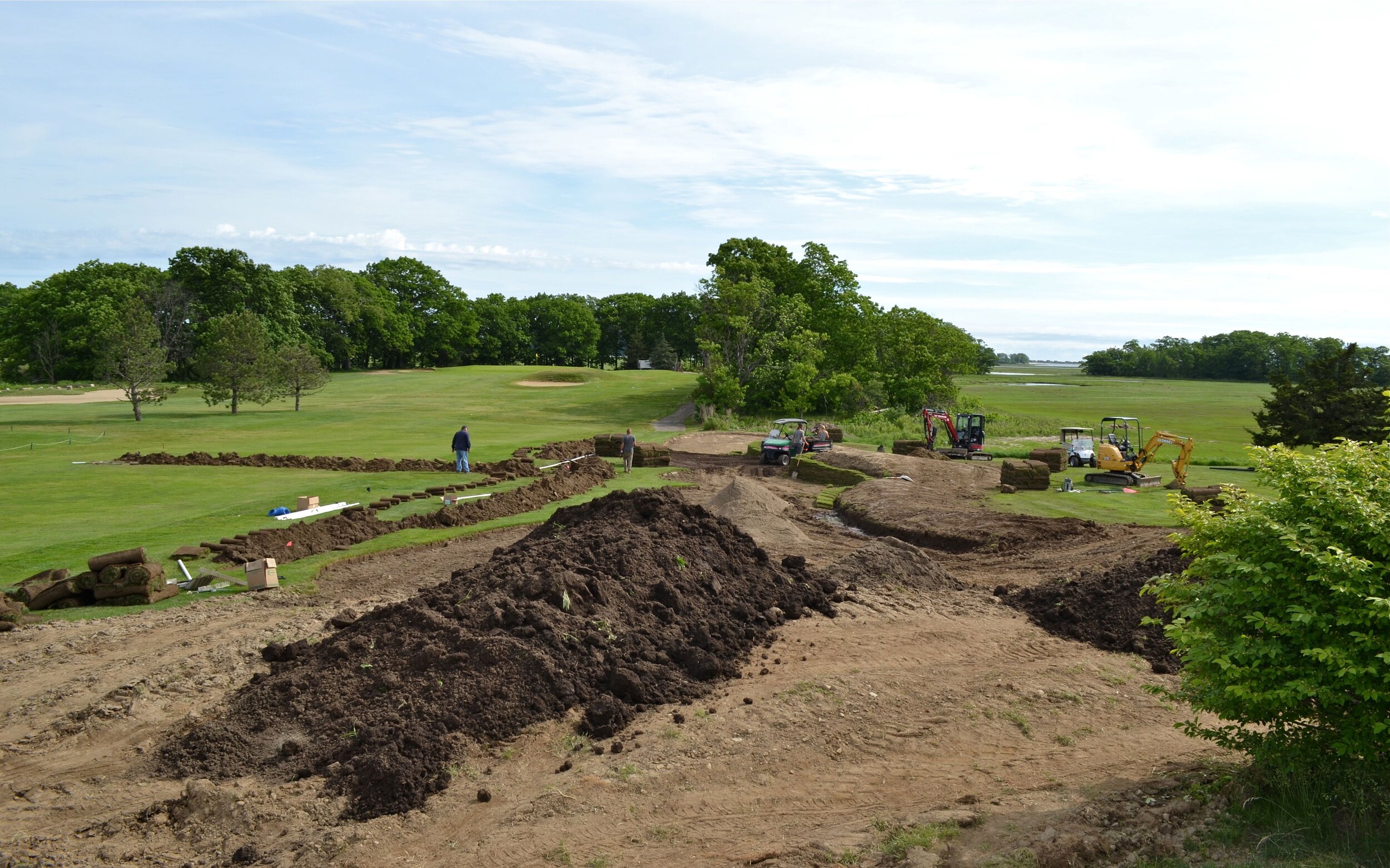  Waste Bunker Construction Off 6th Hole 