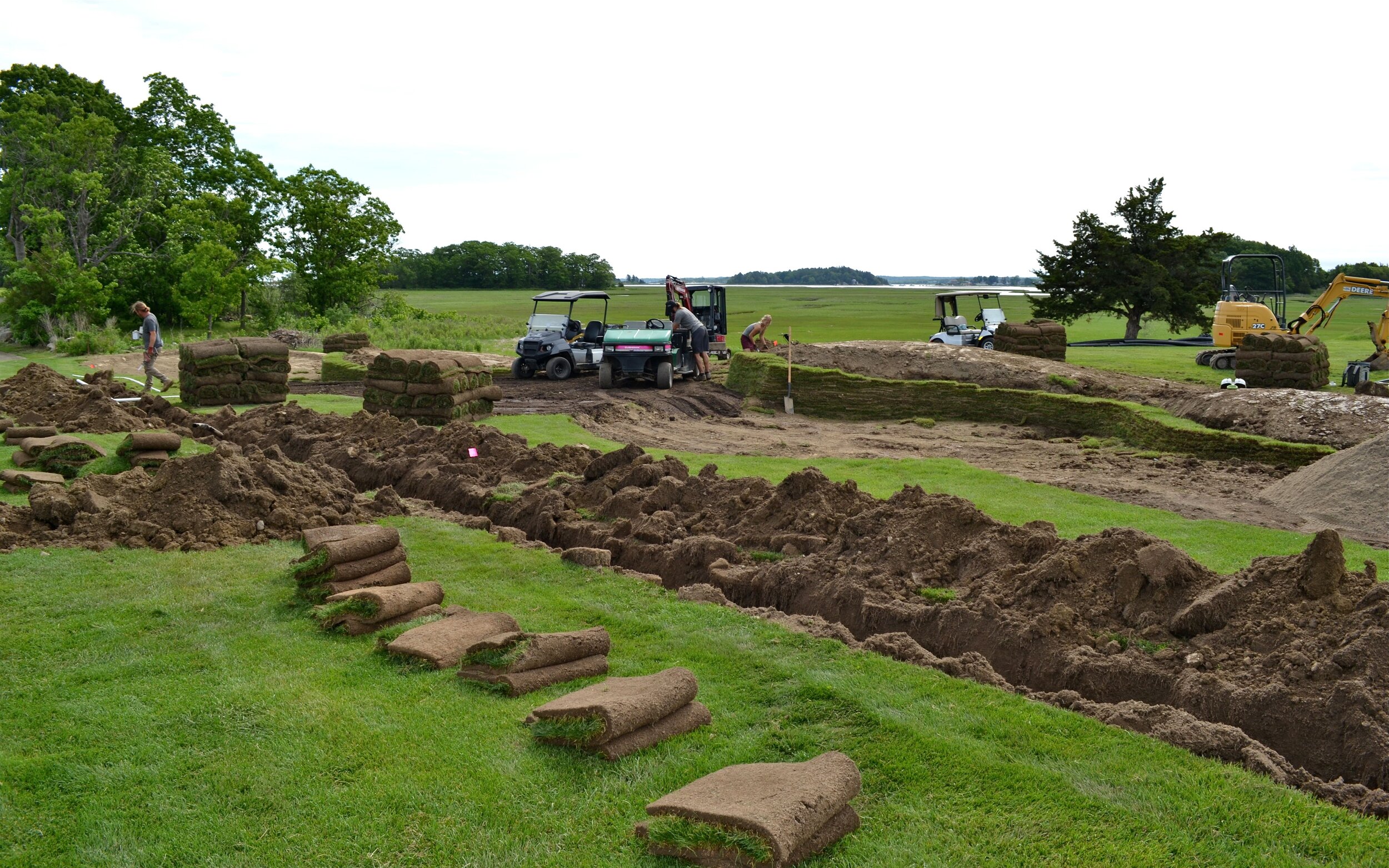  Waste Bunker Construction Off 6th Hole 