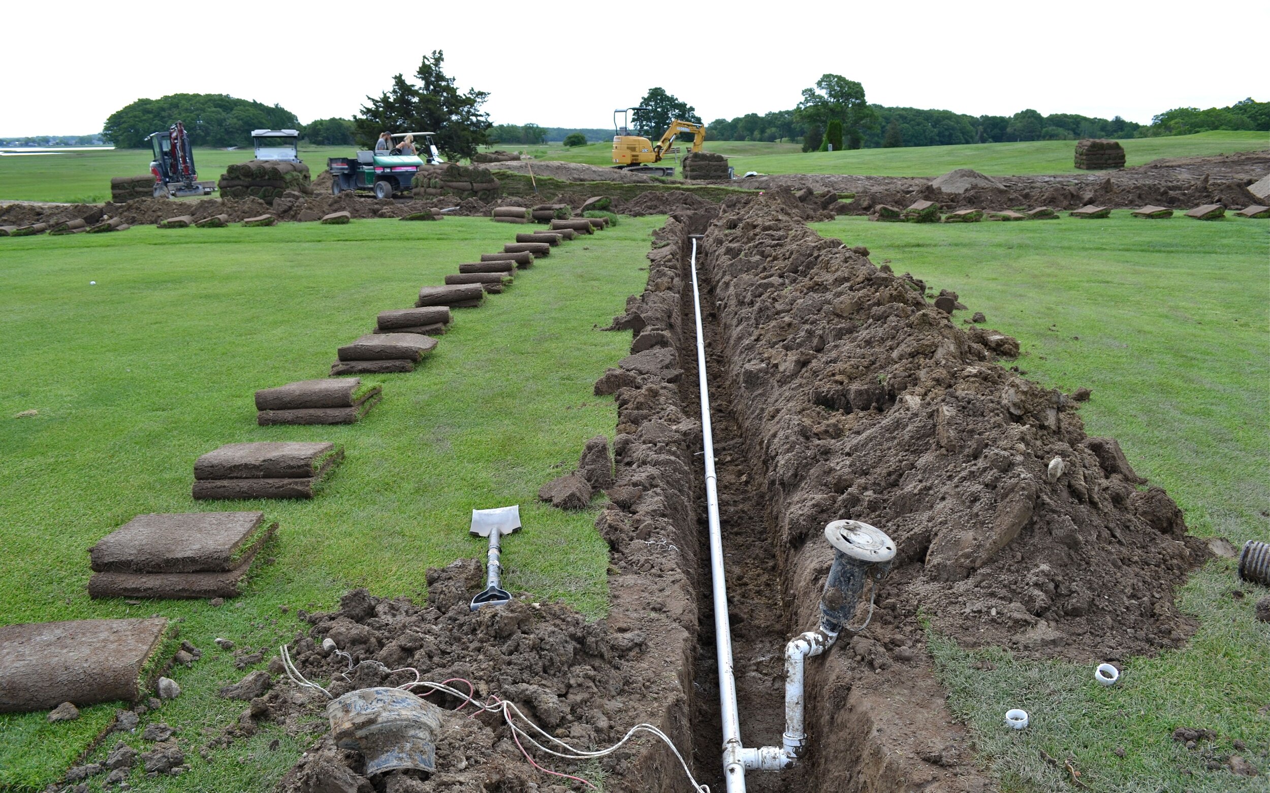  Waste Bunker Construction Off 6th Hole 