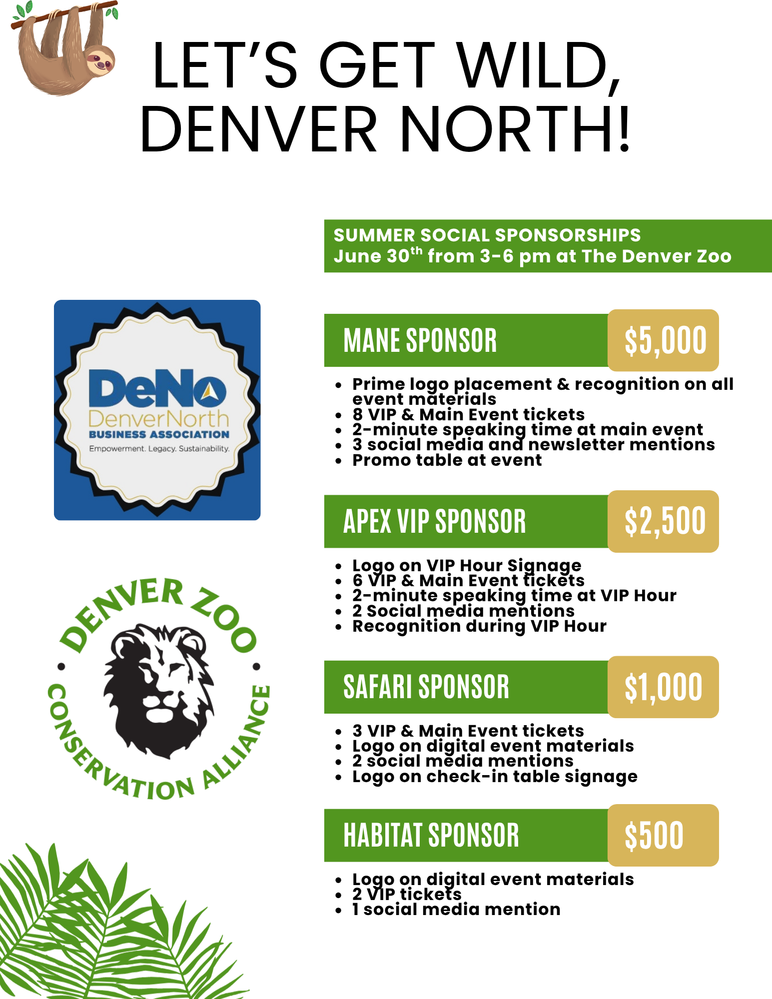 Summer Social at the Denver Zoo Conservation Alliance