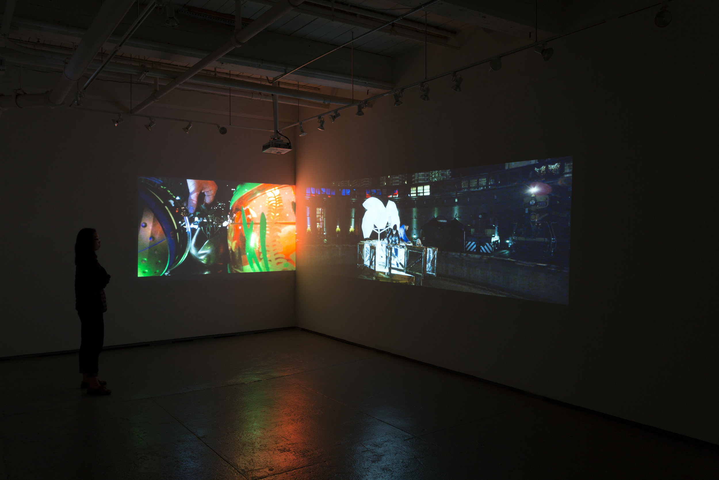  MEGAN AND MURRAY MCMILLAN, 2016, The Shifting Space Around Us, video installation 