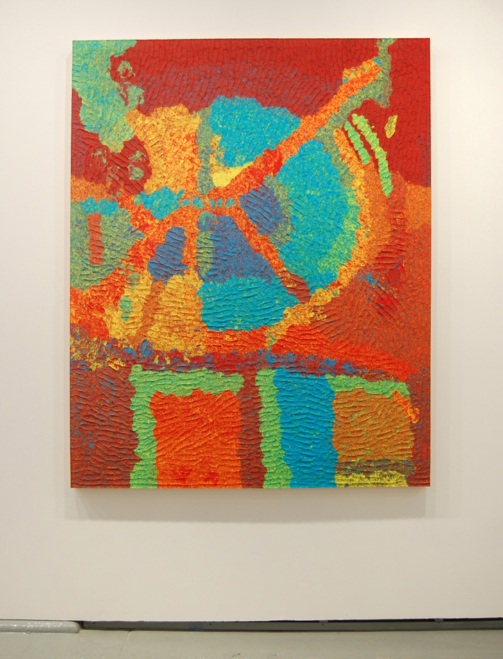  DAVID SCANAVINO: Untitled, Archival paper pulp on panel, 48 x 60 inches, 2015 