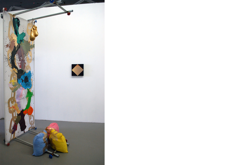  Installation view of Relay Relay Showing works by Elizaveta Meksin and Jessica Langley 