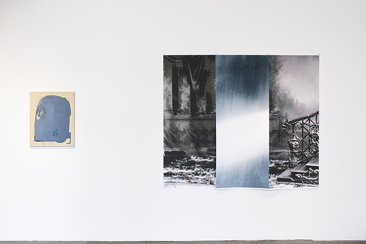  EJ HAUSER: head (dk gray), 2013. SHEILAH WILSON: Build your altar, 2013. 