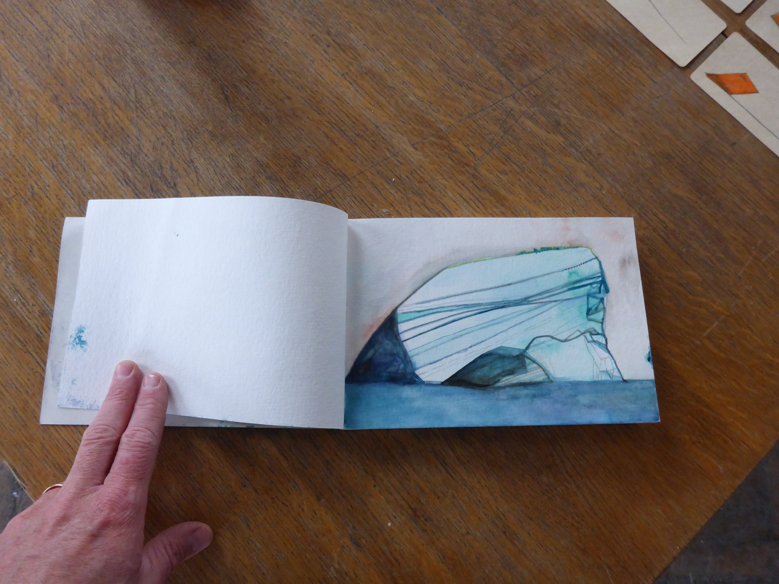  Annie Ewaskio Watercolor on paper,&nbsp;Pyramiden Canteen, Svalbard, Norway, July 2016 