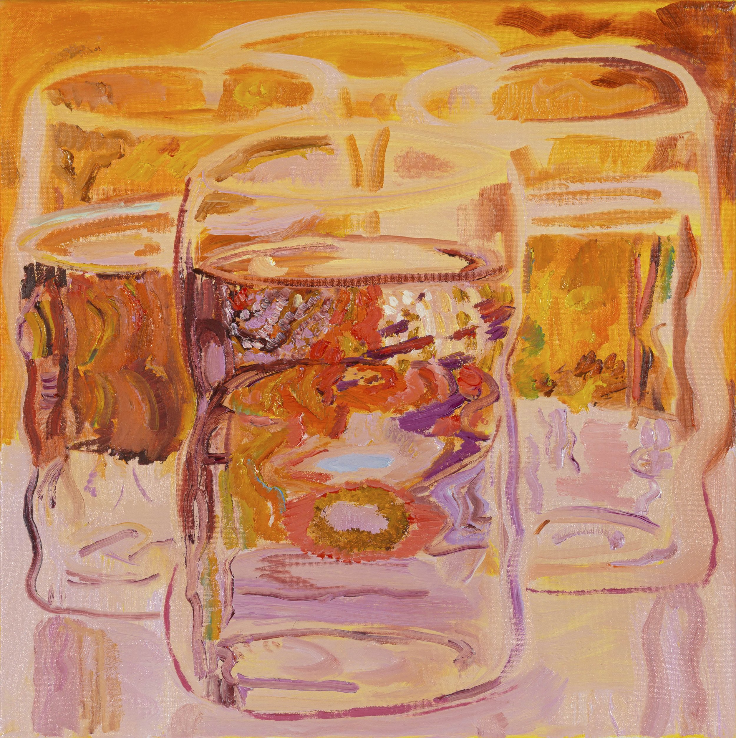   Morgan Hobbs ,  Euphoriam Quench , 2021, oil on canvas, 20 x 20” 