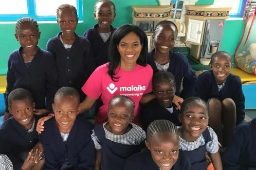 Musanka at the school she founded in the Democratic Republic of Congo
