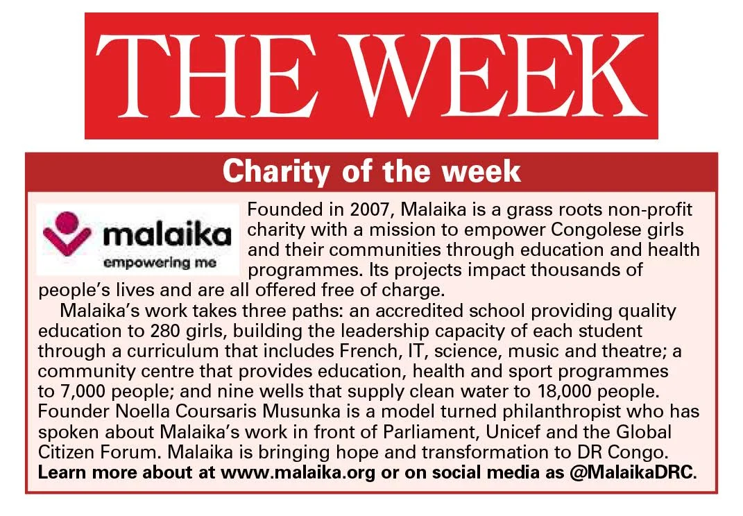 Malaika Named Charity of the Week
