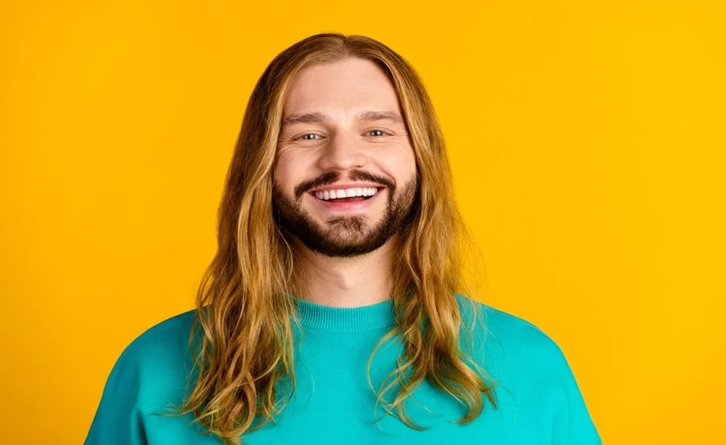 long hair on men