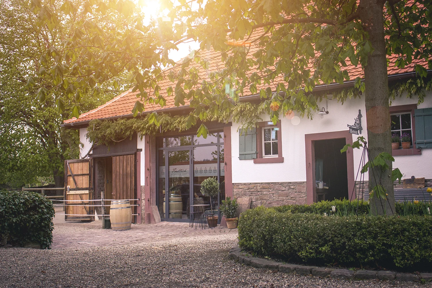 Das historischen Forsthaus in Karlsbad im Outdoorbereich