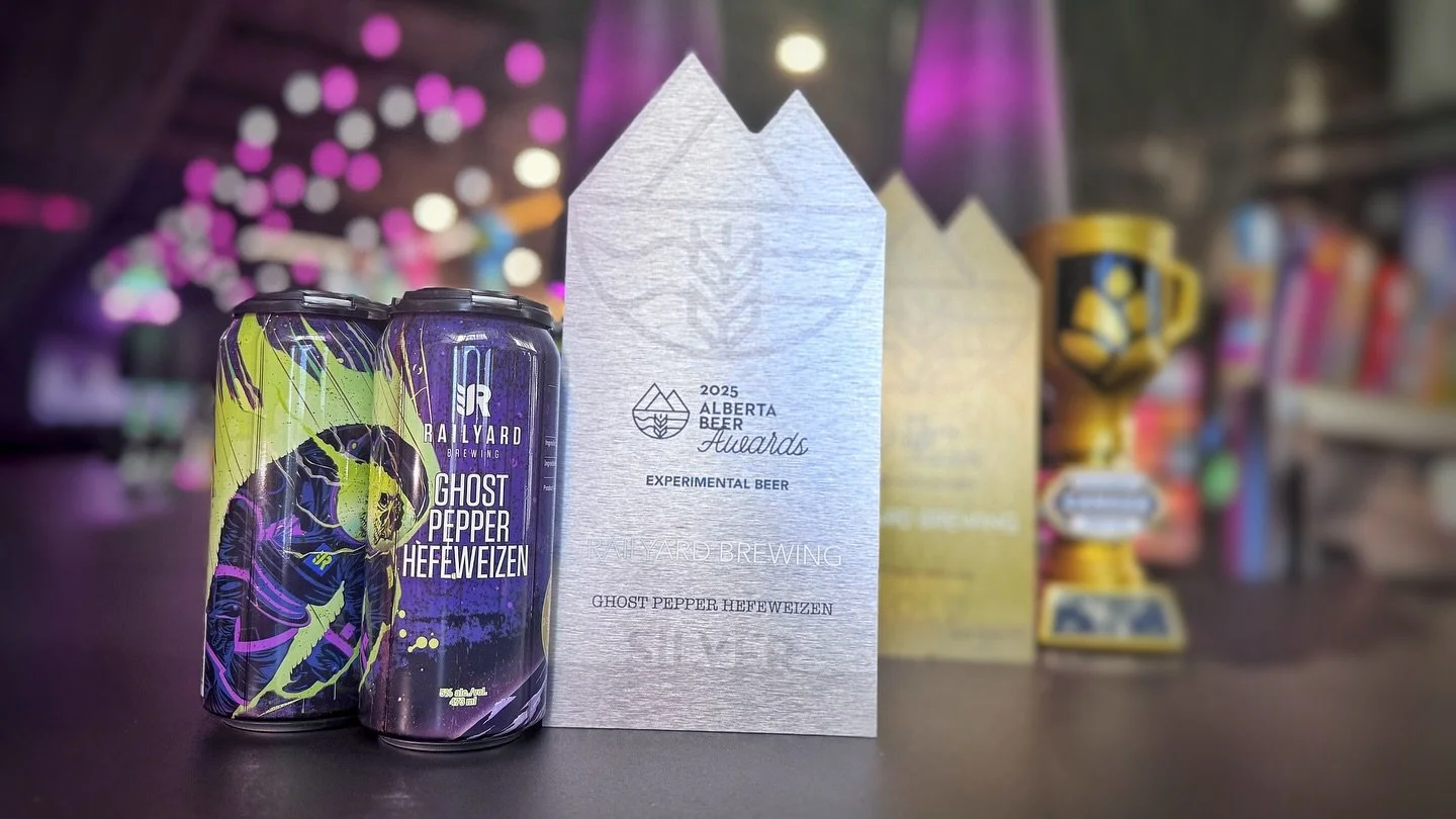 🥈BIG WIN FOR THE RAILYARD TEAM🥈

We&rsquo;re beyond proud and grateful to share that Railyard Brewing has brought home SILVER at the 2025 Alberta Beer Awards in Red Deer for our Ghost Pepper Hefeweizen!

This marks our third major award for this bo
