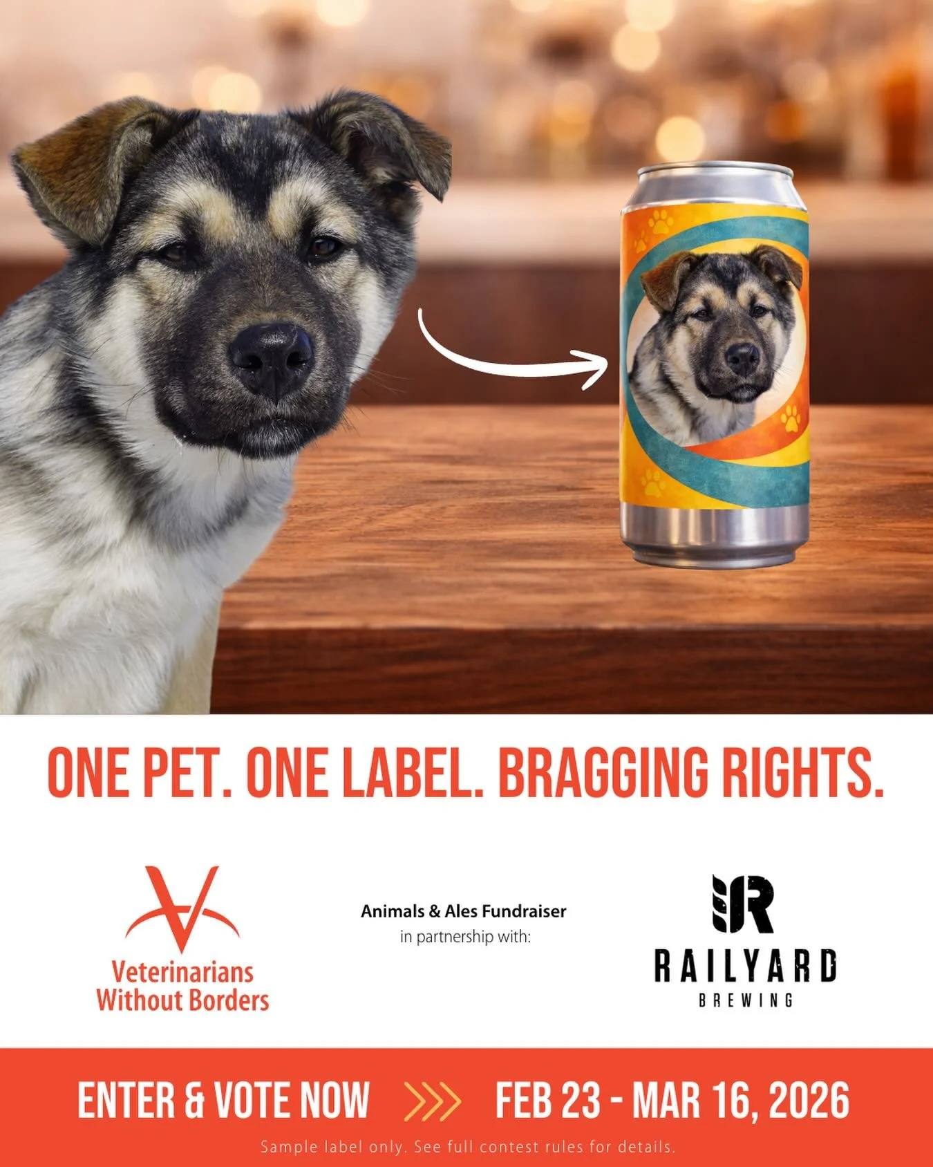 Thank you to our amazing community for showing up for this incredible cause - in just 5 days we have already raised $2,805! 🥳🐶 
You still have until March 16th to help us and our partner, Veterinarians Without Borders, reach our goal of $5,000 rais