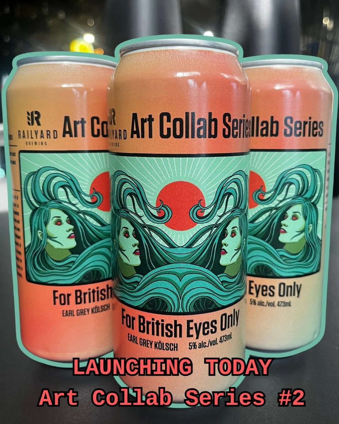 🎨 Art Collab Series #2 - For British Eyes Only 🎨

🍵 A pale gold Kolsch with a soft haze from its Earl Grey infusion. Bright bergamot and gentle black tea aromatics lead the ways backed by a touch of citrus and light malt. 
This beer was crafted by