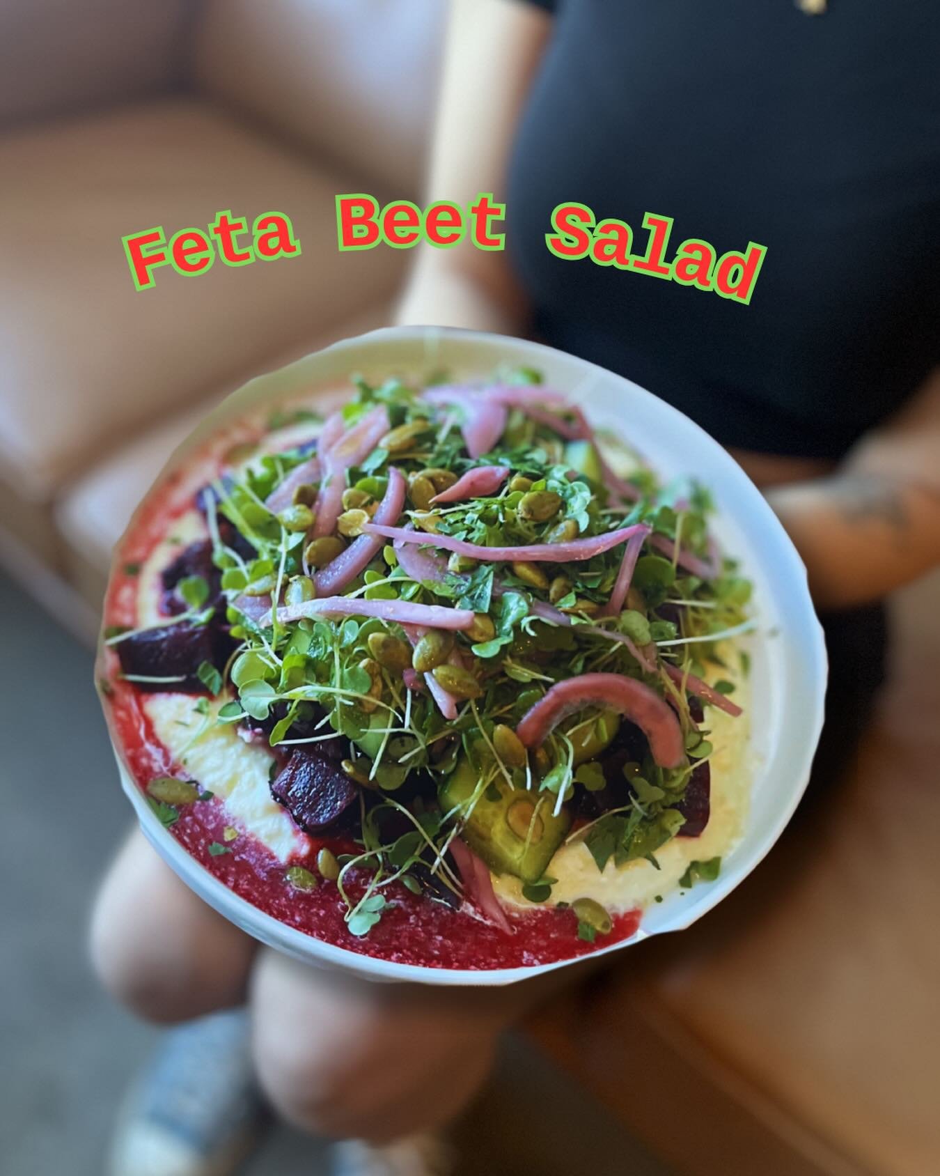 🌱Feta Beet Salad🌱 
This appetizer hits you with the perfect balance of salty whipped feta, roasted beets and acidic pickled red onions. Topped with @microacres fresh microgreens - this dish is summer on a plate! #yycfood #yycbreweries