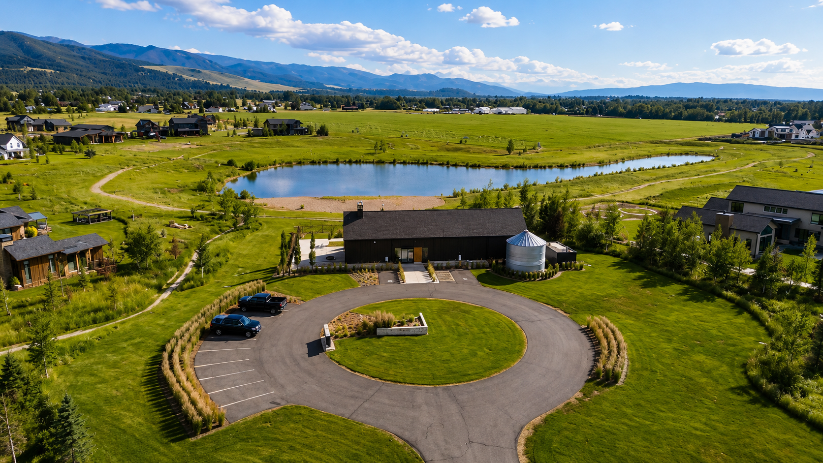Looking South  to Big Sky and Loan Peak Over the Home 40 Community Center