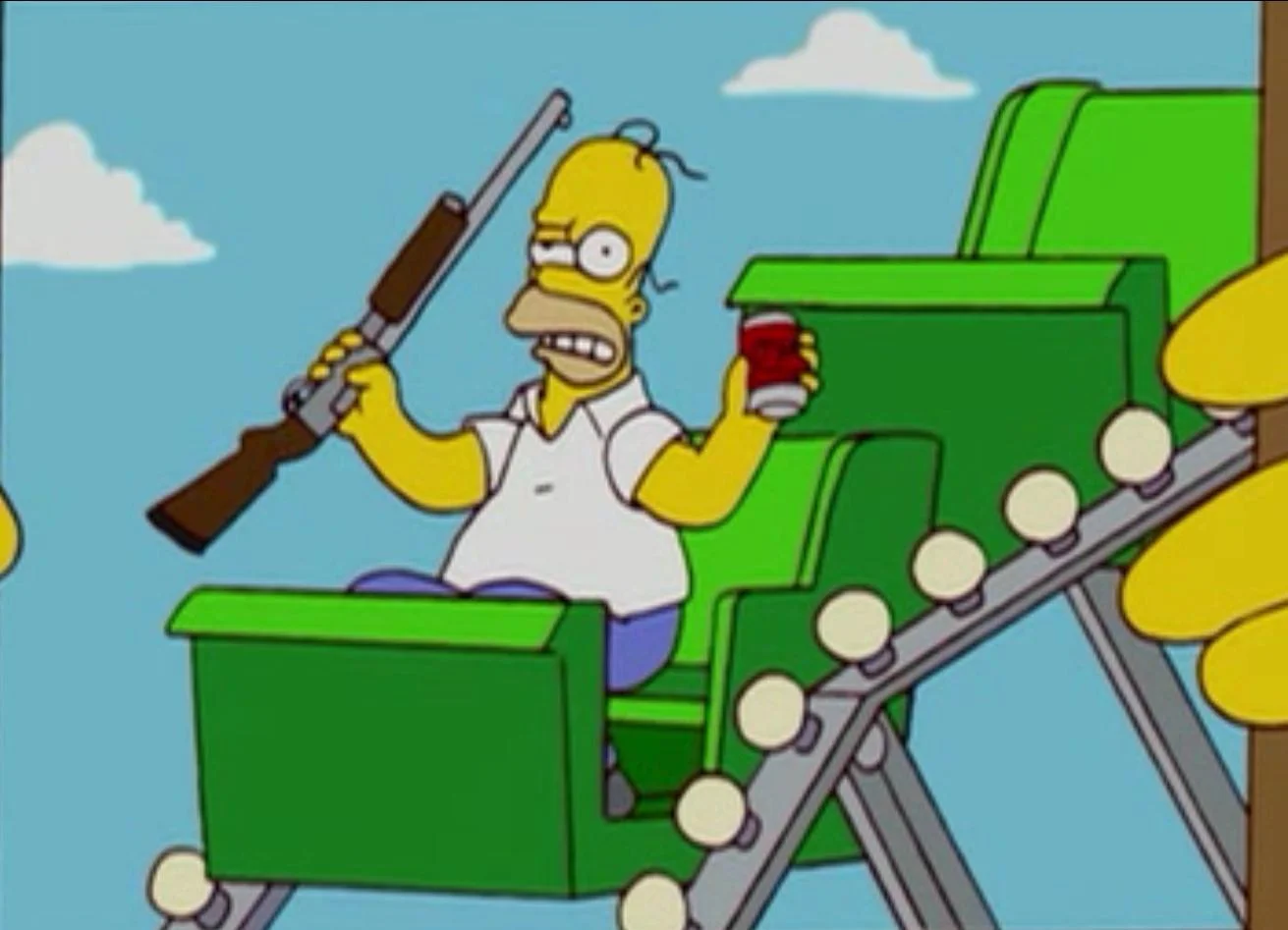 Drunk and armed on a roller coaster. I call that "peak American!" 