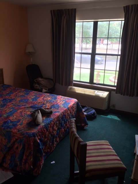 This is my motel room. It's not as nice as it looks. 